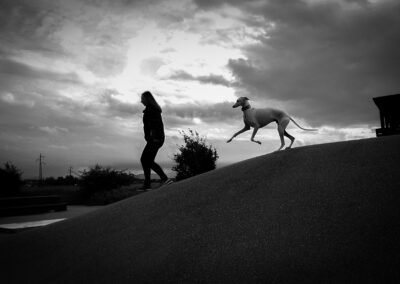 Frau mit Hund Webfoto-Oberland